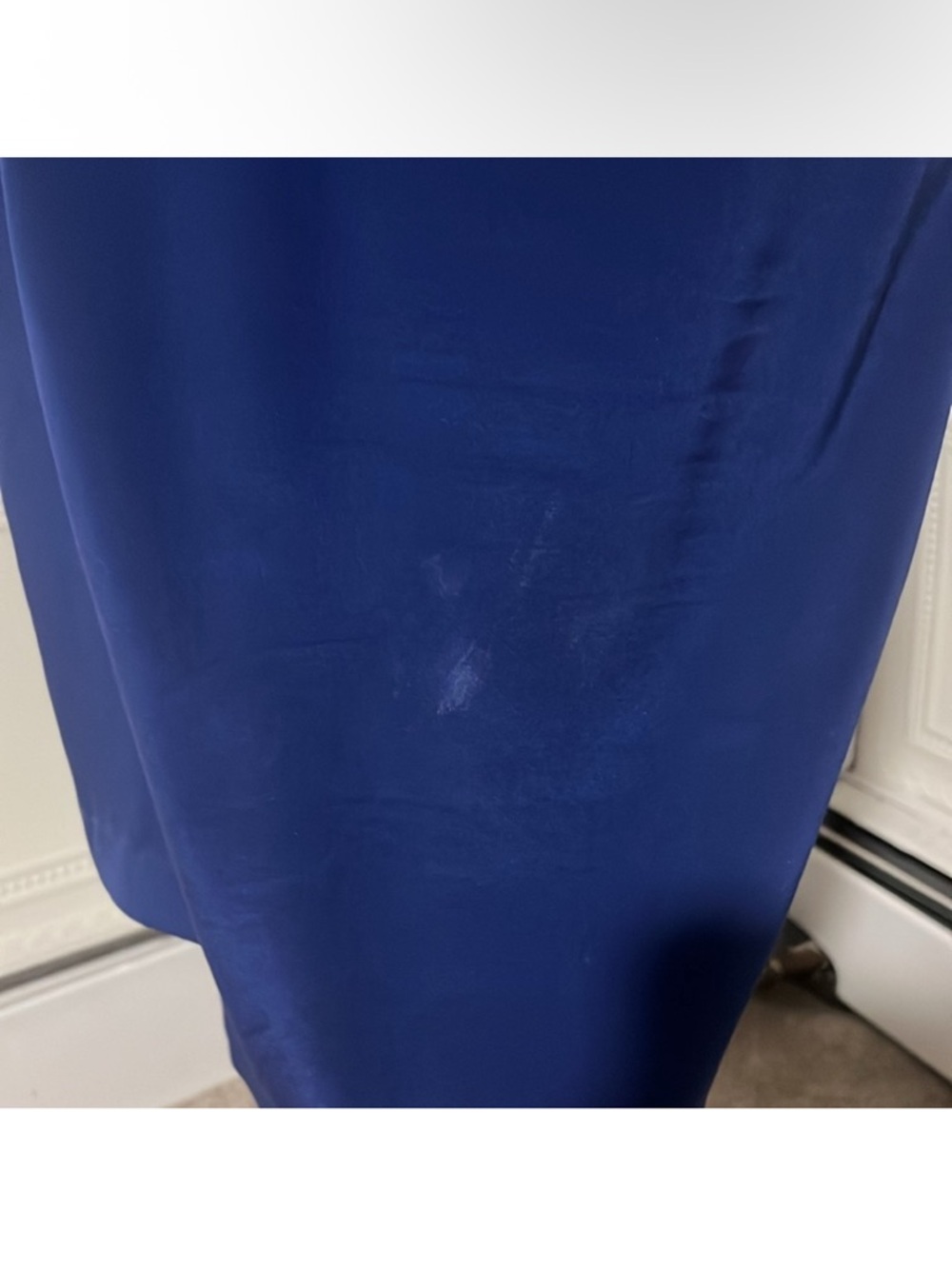 Royal Blue One Shoulder Ruffle Asymmetrical Dress - Picture 7 of 7
